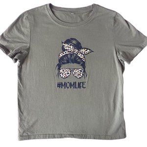 SHEIN #momlife Army Green T-shirt Size Medium NWOT